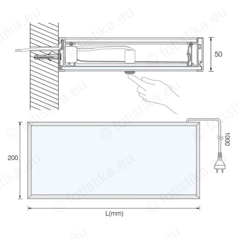 TEO LED INOX ΦΩΤΙΖΟΜΕΝΑ ΡΑΦΙΑ ΜΕ LED